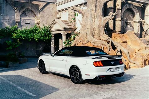 Rent Ford Mustang Convertible White in Dubai - Convertible - Octane ...