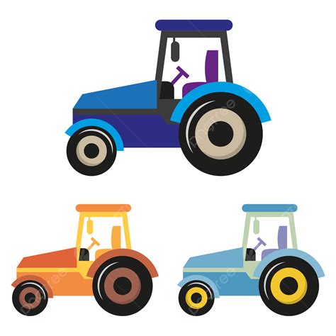 Vector De Imagen Transparente De Coche Colorido Tractor Grande Png