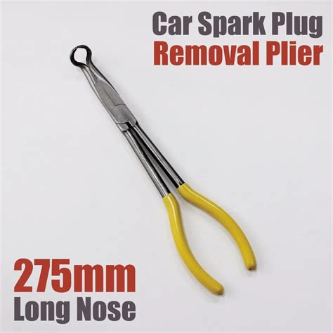 Car Spark Plug Wire Removal Pliers Long Jaws Nose Cylinder Cable Clamp Removal Tool Angled