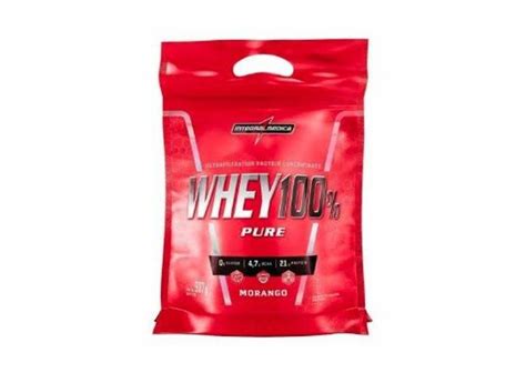 Whey 100 Pure Refil 907g Morango IntegralmÉdica Em Promoção é No