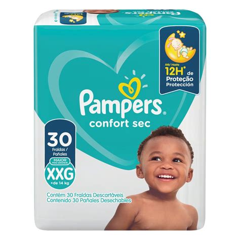 Fralda Descartável Infantil Pampers Confort Sec Xxg Pacote 30 Unidades