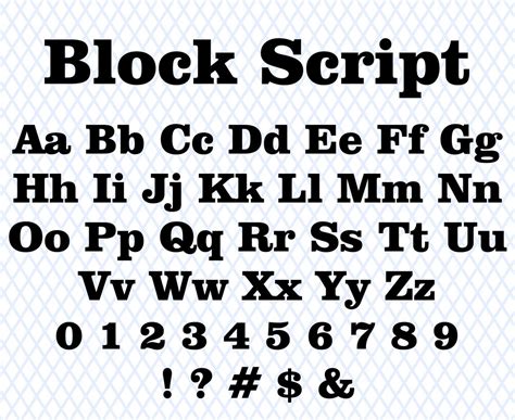 Block Font Ttf Svg Serif Font Basic Font Digital Font Block - Etsy