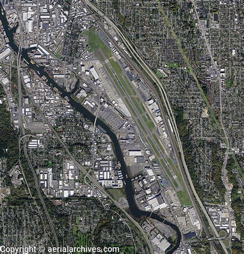 Aerial Map Of Boeing Field King County International Airport Bfi King County Washington