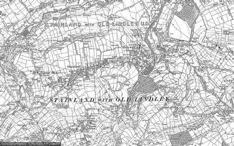 Historic Ordnance Survey Map Of Holywell Green 1890 1892