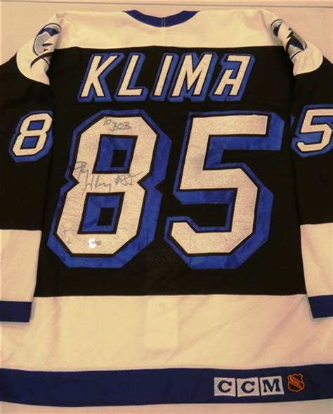 Lot Detail Petr Klima Autographed Lightning Jersey