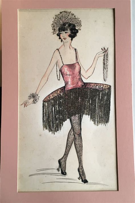 Original Art Deco Flapper Costume Illustration - Etsy