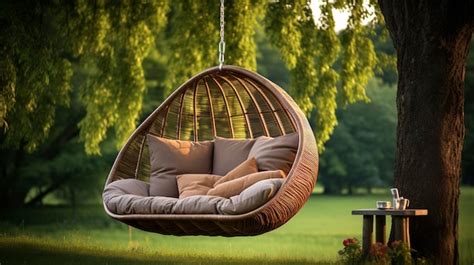 Premium Photo | A Photo of a Outdoor Swing Chair