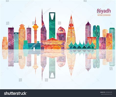 Riyadh Skyline Stock Vector 305083478 : Shutterstock