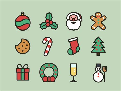 Christmas Icons Full Set Free Download By Daniele De Santis On Dribbble