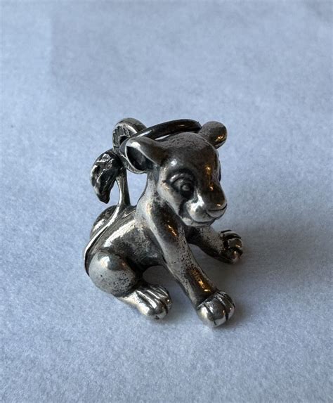 Sterling Silver Disney Simba Lion King Charm Pend Gem