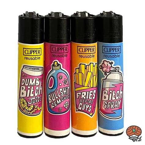 4 Clipper Reibradfeuerzeuge Girly Slogan Kaufland De