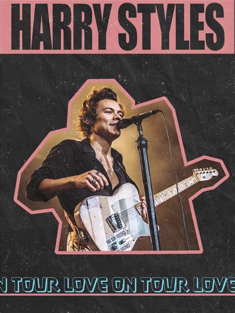 Harry Styles Playing Guitar Love On Tour Vintage Poster Tour Posters