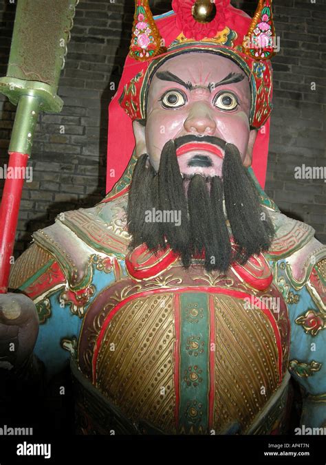 Ancient King In China Temple Stock Photo Alamy