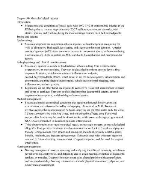 Chapter Medsurg Chapter Musculoskeletal Injuries