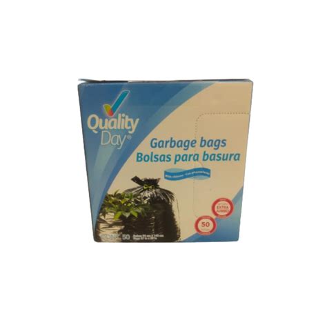 Bolsa Para Basura Negra Extra Jumbo 94 Cm X 140 Cm Quality Day 50