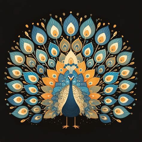 Premium Vector Thai Peacock Motifs With Vibrant Feathers