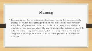 Reinsurance | PPT