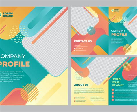 Modern Colorful Company Profile Template | FreeVectors