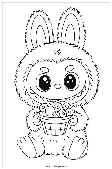 172장의 라부부 색칠공부（무료 PDF 및 PNG 인쇄용）