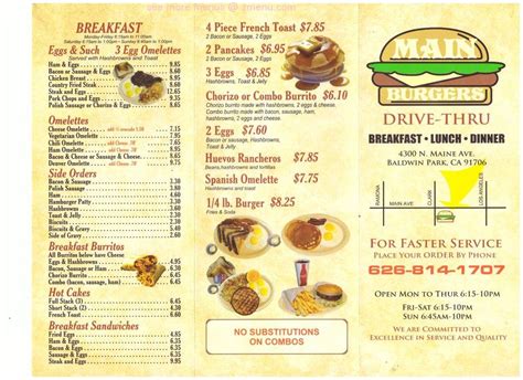 Online Menu Of Main Burgers Restaurant Baldwin Park California 91706