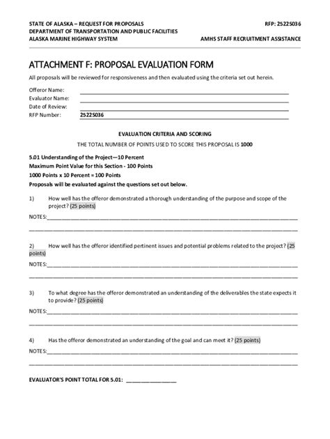 Fillable Online Request For Proposals CSP Alaska Fax Email Print