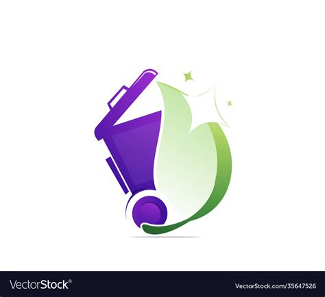 Green cleanliness sparkling logo design template Vector Image