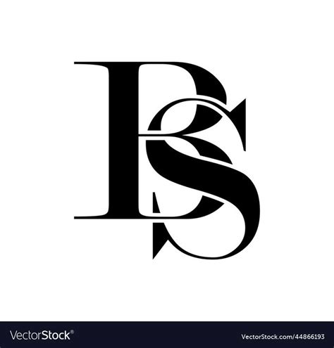 Monogram logo initial letters bs vector image on VectorStock | Initials ...