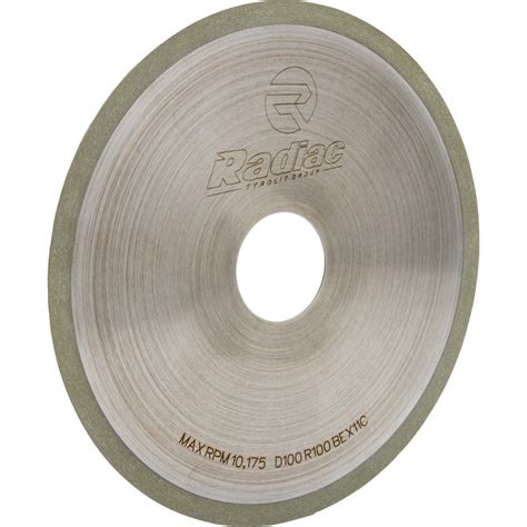 Radiac Abrasives Tool And Cutting Grinding Wheel 8 Dia 1 14 Hole 100 Grit R Hardness