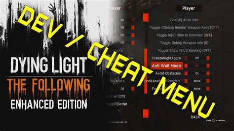 Ps Dying Light Dev Cheat Menu Youtube