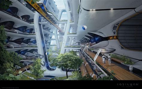 Inside a generation ship | Futuristic architecture, Futuristic city ...