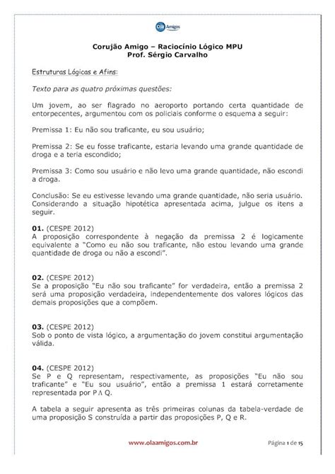 Pdf Exercicio Raciocinio Lógico Dokumen Tips