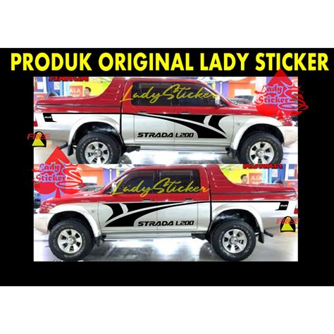 Jual Sticker Mobil Strada Triton L Cutting Sticker Mobil Mitsubishi