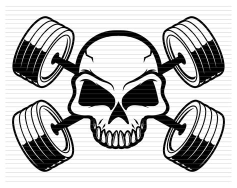 Body Building Skull Svg Skull Gym Skull Fitness Fitness Etsy