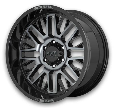 Moto Metal Wheels MO802 Gloss Black Machined With Gray Tint