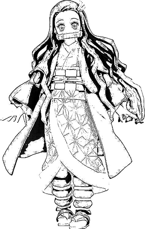 Nezuko Kamado Demon Slayer Coloring Page Printable Coloring Pages Sexiz Pix