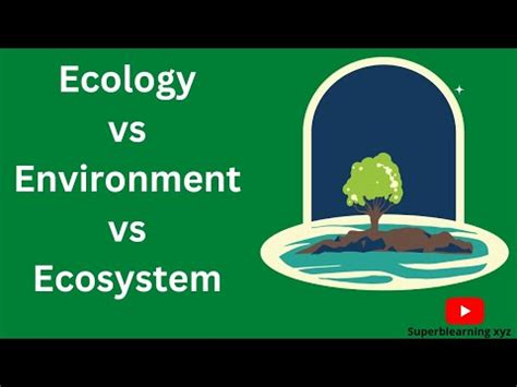 Difference Between Ecology Environment And Ecosystem Ecology And