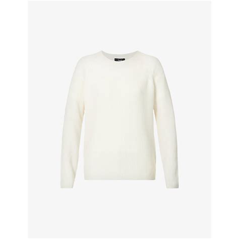 Theory Ivory Karenia Round Neck Cashmere Jumper Editorialist