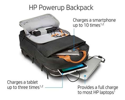 Hp Powerup Backpack With A Removable Mah Power Bank Gadgetsin