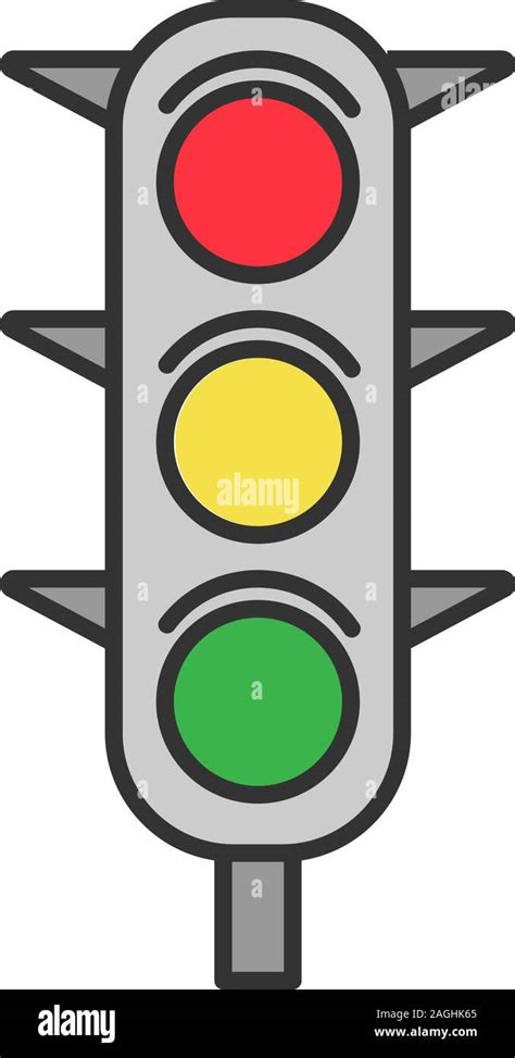 Traffic lights color icon. Traffic semaphore. Stop lights. Isolated ...