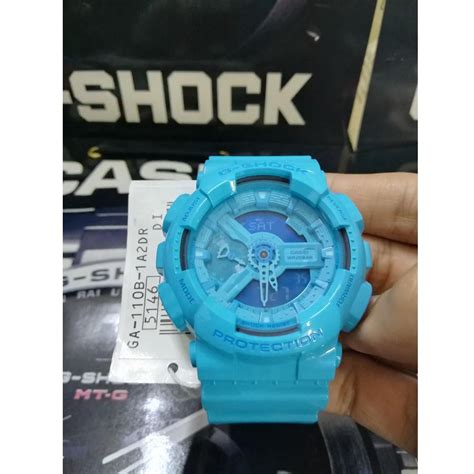 Casio G Shock Ga110b 1a2 With Hyper Blue Straps And Bezel Ga110b 1a2 Mens Fashion Watches