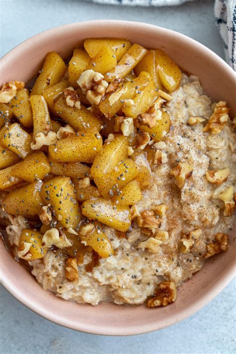 Apple Cinnamon Oatmeal Food With Feeling