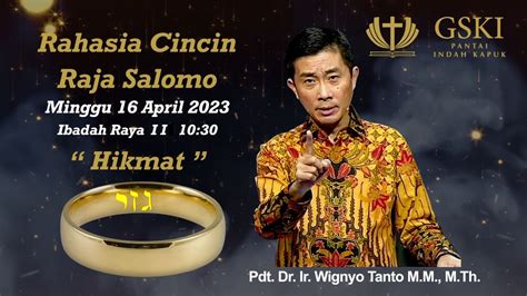 Rahasia Cincin Raja Salomo Hikmat Pdt Dr Ir Wignyo Tanto M M M