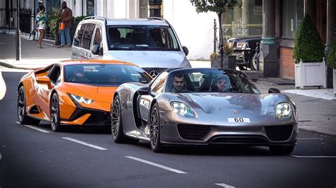 Supercars In London August 2023 CSATW528 Huracan Tecnica Mansory