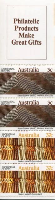 1987 ABORIGINAL CRAFTS 80c Vending Machine Stamp Booklet EUR 2 04