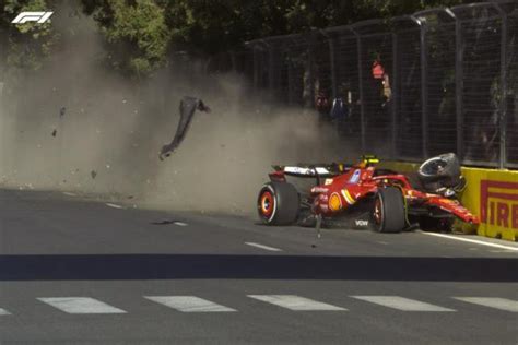 Gp D Azerba Djan Carlos Sainz Sergio Perez Crash Inexplicable Bakou