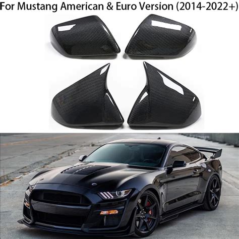 For Ford Mustang 2015 2022 Dry Carbon Fiber Car Side Door Wing Rear