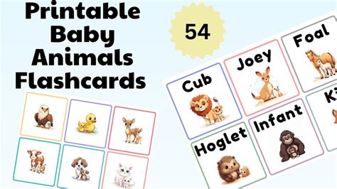 Printable Animal Babies for Kids Learn Animal Names - Etsy