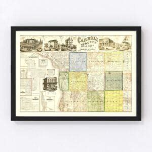 Vintage Map Of Kankakee Illinois By Ted S Vintage Art