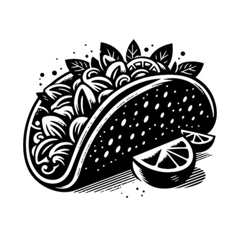 La Silueta De La Ilustraci N Del Icono Vectorial Del Taco Vector Premium