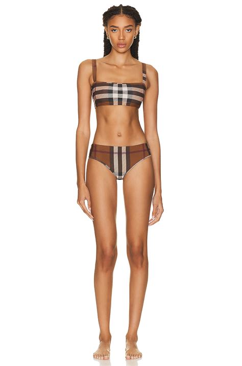 Burberry Bikini Set In Birch Brown Ip Check Fwrd